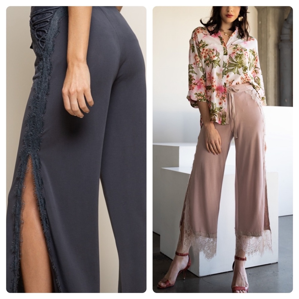 Pol clothing lace trim knit pants - Picture 5 of 6